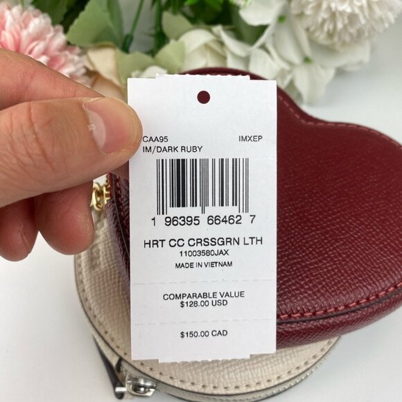 Coach CW935 Skull Halloween + Coach CAA95 Dark Ruby Heart Coin Cases - Picture 9 of 9